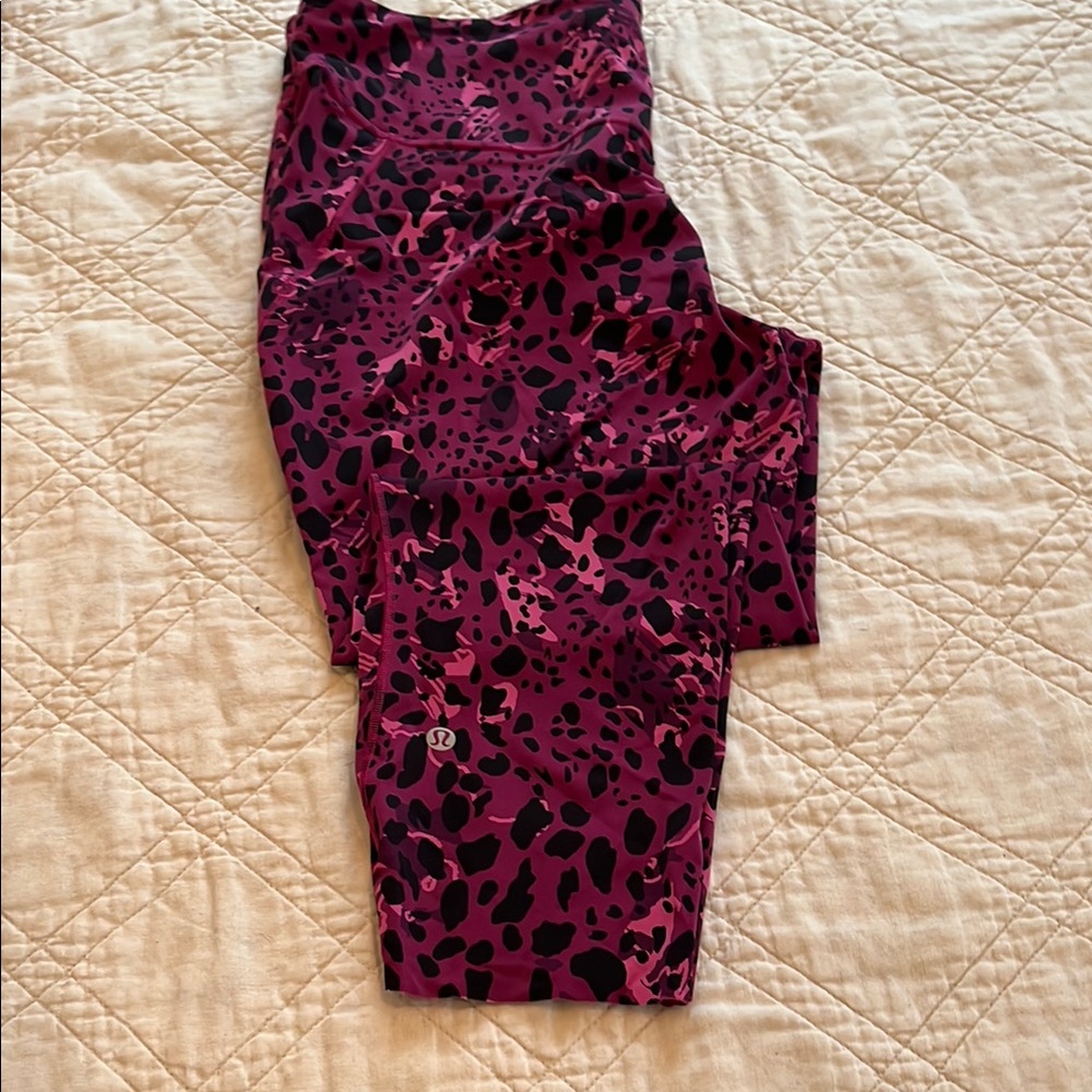lululemon athletica Pink and Black Patterned legging